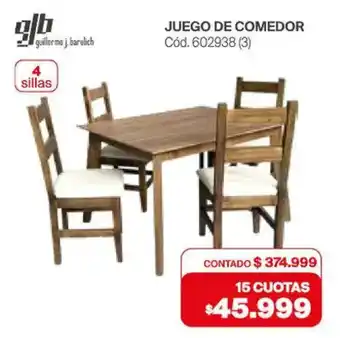 Naldo Lombardi Gb juego de comedor oferta