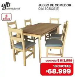 Naldo Lombardi Gb juego de comedor oferta
