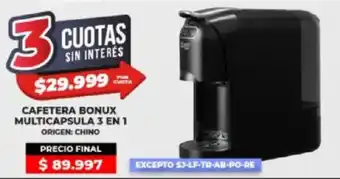 Supermayorista Vital Cafetera bonux multicapsula 3 en 1 oferta