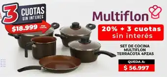 Supermayorista Vital Multiflon set de cocina multiflon terracota oferta