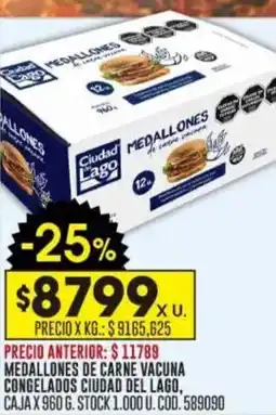 Coto Medallones vacuna congelados ciudad del lago oferta