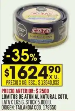 Coto Lomitos de atún al natural coto oferta