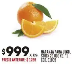 Coto Naranja para jugo oferta