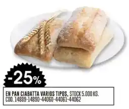 Coto En pan ciabatta varios tipos oferta