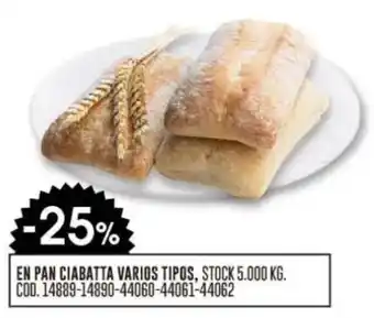 Coto En pan ciabatta varios tipos oferta