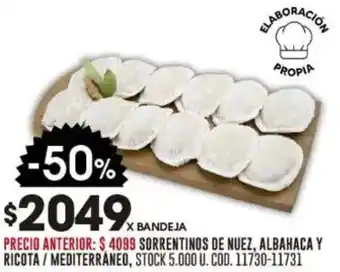 Coto Sorrentinos de nuez oferta