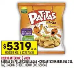 Coto Patitas de pollo congeladas +crocantes granja del sol oferta