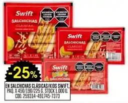 Coto Swift en salchichas clásicas/kids oferta