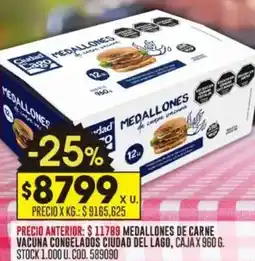 Coto Medallones de carne vacuna congelados ciudad del lago oferta