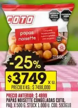 Coto Papas noisette congeladas coto oferta