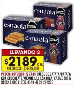 Coto Dulce de batata/batata con chocolate/membrillo esnaola oferta