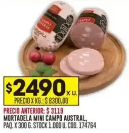 Coto Mortadela mini campo austral oferta