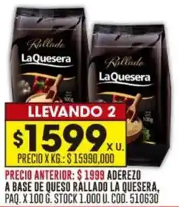 Coto Aderezo a base de queso rallado la quesera oferta
