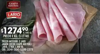 Coto Jamon cocido campo austral/ lario oferta
