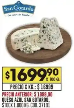 Coto Queso azul san gotardo oferta