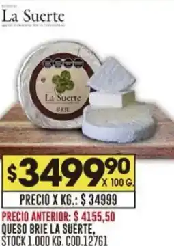Coto La suerte queso brie oferta