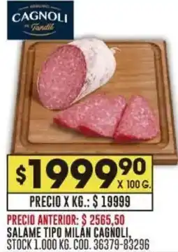 Coto Cagnoli salame tipo milán oferta