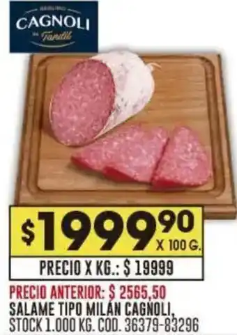 Coto Cagnoli salame tipo milán oferta
