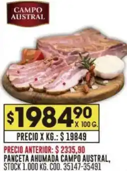 Coto Campo austral panceta ahumada oferta