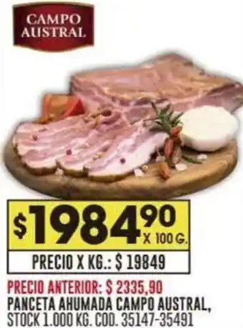 Coto Campo austral panceta ahumada oferta