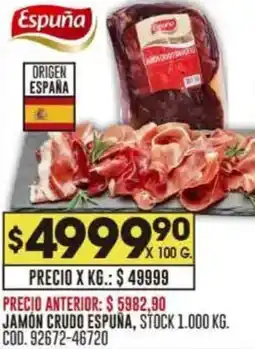 Coto Espuna jamon crudo oferta