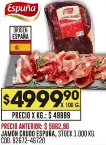 Coto Espuna jamon crudo oferta