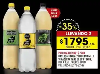 Coto Gaseosa tonica/pomelo/pomelo sin azúcar paso de los toros oferta