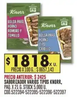 Coto Knorr saborizador varios tipos oferta