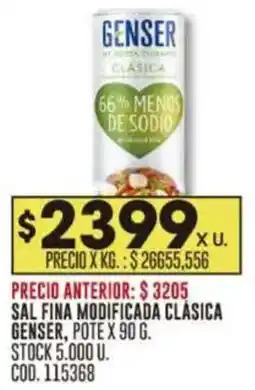 Coto Genser sal fina modificada clásica oferta