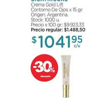 Farmacity Cicatricure Crema Gold Lift Contorno De Ojos x 15gr oferta