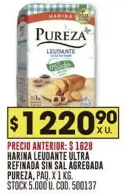Coto Pureza harina leudante ultra refinada sin sal agregada oferta