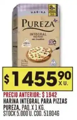 Coto Pureza harina integral para pizzas oferta