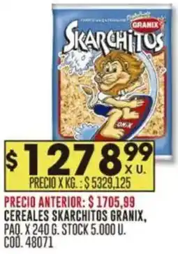 Coto Skarchitos cereales granix oferta