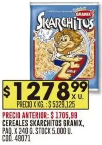 Coto Skarchitos cereales granix oferta