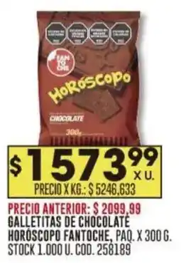 Coto Horóscopo fantoche galletitas de chocolate oferta