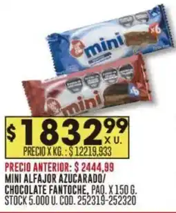Coto Mini alfajor azucarado/ chocolate fantoche oferta
