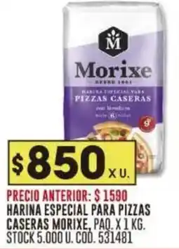 Coto Morixe harina especial para pizzas caseras oferta