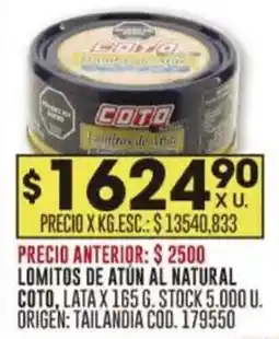 Coto Coto lomitos de atún al natural oferta