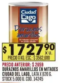 Coto Ciudad del lago duraznos amarillos en mitades oferta