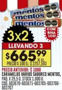 Coto Mentos caramelos varios sabores oferta