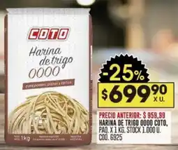 Coto Coto harina de trigo 0000 oferta