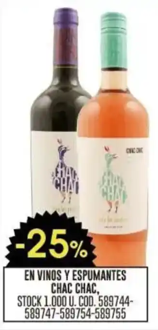 Coto En vinos y espumantes chac chac oferta