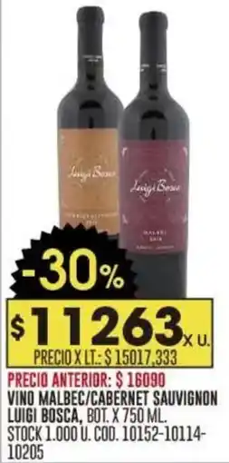 Coto Luigi bosca vino malbec/cabernet sauvignon oferta