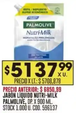 Coto Palmolive jabon liquido nutri-milk oferta