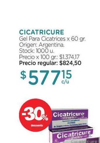 Farmacity Cicatricure Gel Para Cicatrices x 60gr oferta