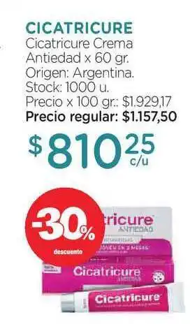 Farmacity Cicatricure Cicatricure Crema Antiedad x 60gr oferta