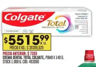 Coto Colgate crema dental total oferta