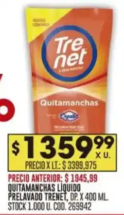 Coto Trenet quitamanchas líquido prelavado oferta