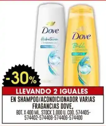 Coto Dove en shampoo/acondicionador oferta
