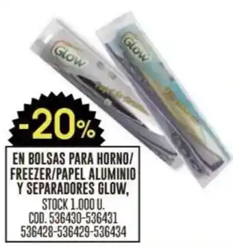 Coto Glow en bolsas para horno/ freezer/papel aluminio y separadores oferta